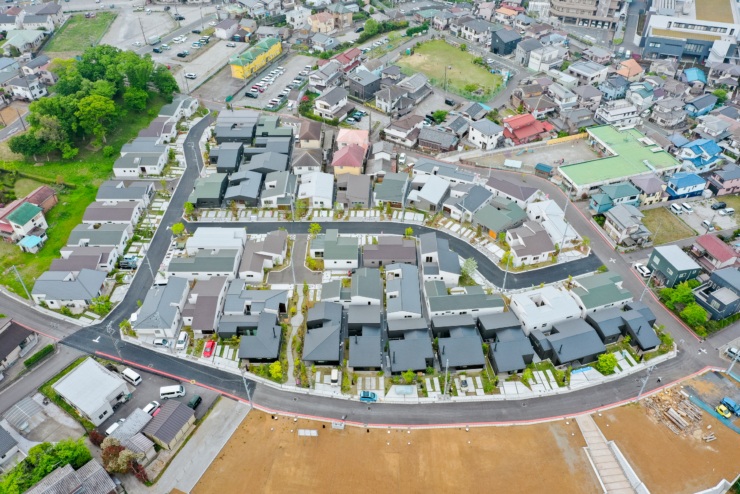 【モリニアル川戸の森】ついに平屋50邸の街並み完成！ドローン写真初公開♪