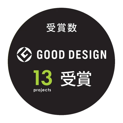 受賞数 GOOD DESIGN 13 projects 受賞